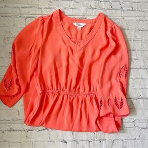 Market & Spruce Coral 3/4 Sleeve Mini Dress